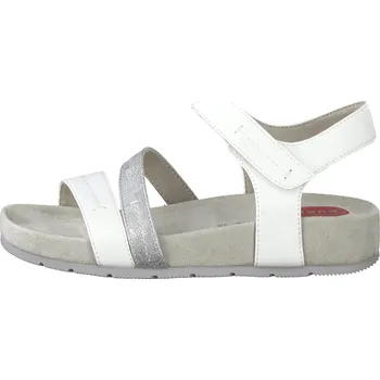 Dámské sandále JANA SHOES NĚMECKO Dámské letní sandály JANA 202 bílo-stříbrné Velikost: 37