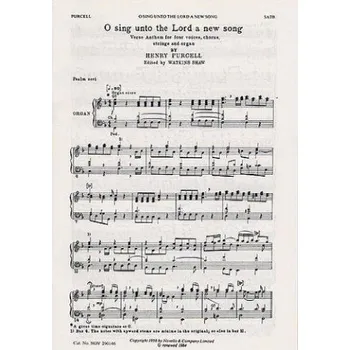 Henry Purcell: O Sing Unto The Lord (noty na sborový zpěv SATB)