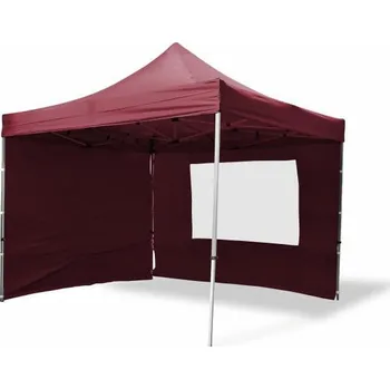 Zahradní stan Zahradní stan s nůžkovou konstrukcí Profi, 4 boční stěny, vínový