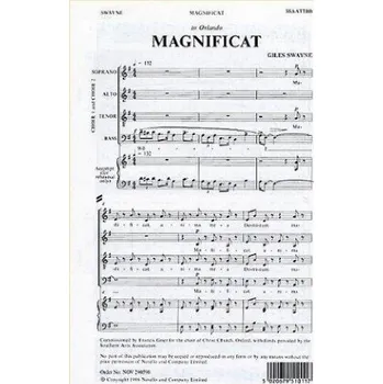 Giles Swayne: Magnificat (noty na sborový zpěv SATB)