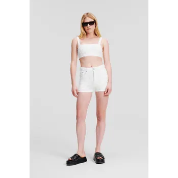 ŠORTKY KARL LAGERFELD JEANS KLJ HR BOUCLE SHORT WHITE BOUCLE