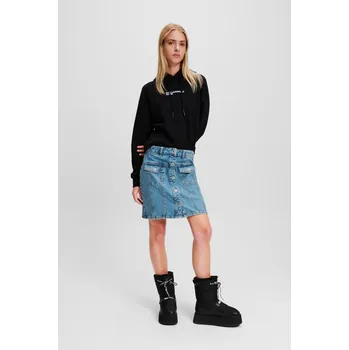 Dámská sukně SUKNĚ KARL LAGERFELD JEANS KLJ DECON DENIM MINI SKIRT STONE WASHED BRIGHT BLUE
