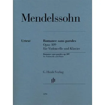 Felix Mendelssohn Bartholdy: Romance sans paroles op. 109 (noty na violoncello, klavír)
