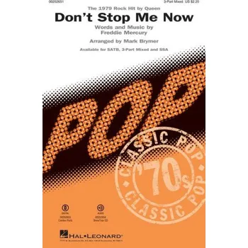 Queen: Don't Stop Me Now (noty na trojhlasý zpěv) - SADA 5 ks