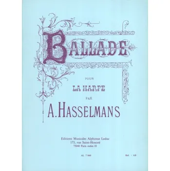 Alphonse Hasselmans: Ballade for Harp (noty na harfu)