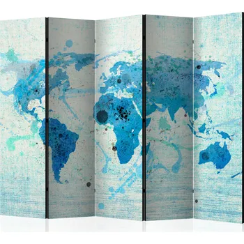 Paraván Paraván - Plavba a plachtění - Mapa světa II Velikost: 225x172 cm, Provedení: Jednostranný