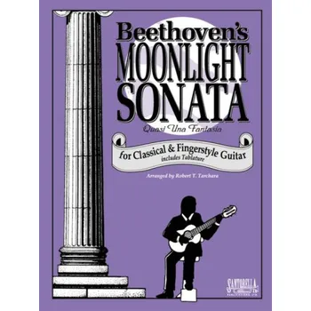 Ludwig van Beethoven: Moonlight Sonata For Classical And Fingerstyle Guitar (noty, tabulatury na kytaru)