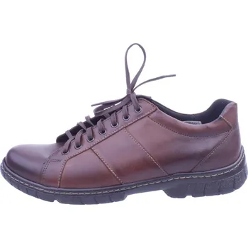 Pánské polobotky OBUV JANA ČR Pánské kožené polobotky 1384 hnědé Velikost: 45