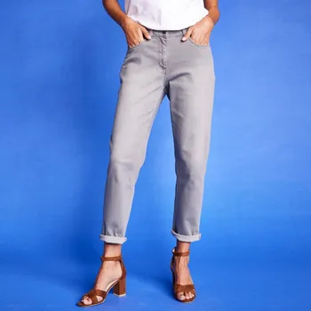 Dámské džíny Strečové džíny mom šedá 44