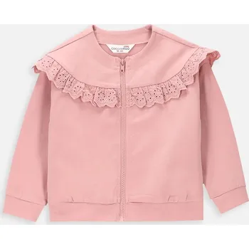 Dámská mikina Dívčí Mikina 68 Růžová Mikina Pro Kojence na zip Coccodrillo WC4