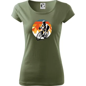 Dámské tričko Cyklist - Hory? To je ono! - Dámské triko Pure - XS ( Khaki )