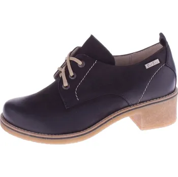 Dámské polobotky OBUV JANA ČR Boty JANA 650 černé dámské kožené polobotky Velikost: 38