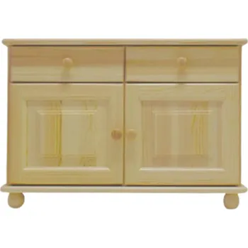 Komoda Kiknabytek.cz Dřevěná komoda MB 17 80x55x35 cm borovice masiv Odstíny: Přírodní lakovaná