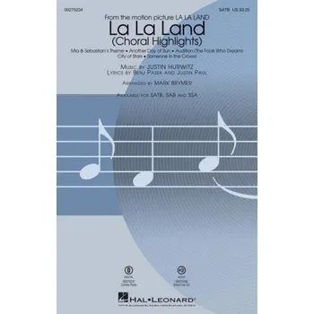 La La Land - Choral Highlights (noty na sborový zpěv, SATB) - SADA 5 ks