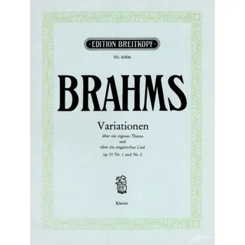 Johannes Brahms: Variationen Op. 21 (noty na klavír)