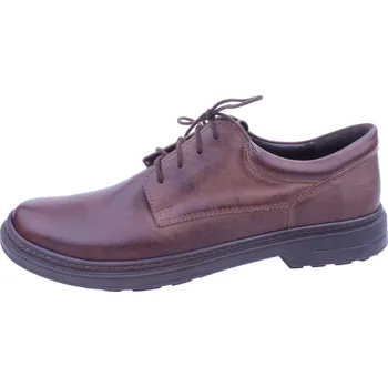 Pánské polobotky OBUV JANA ČR Pánské kožené polobotky 1404 hnědé Velikost: 45