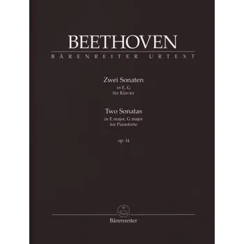 Beethoven: 2 Sonatas In E Major & G Major Op.14 Nos 1 & 2 (noty na klavír)