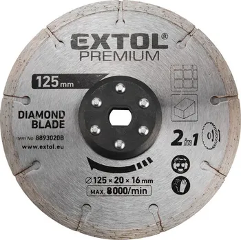 Řezný kotouč Kotouc řezný, diamantový, 125x20mm EXTOL PREMIUM