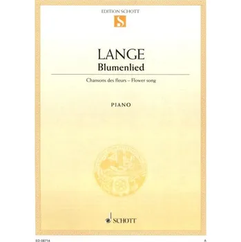 Gustav Lange: Blumenlied Opus 39 (noty na klavír)