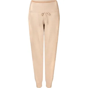 Kašmírové teplákové kalhoty SLIM organické béžové S / Béžová