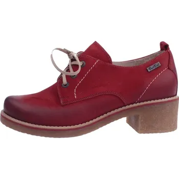 Dámské polobotky OBUV JANA ČR Boty JANA 650 červené dámské kožené polobotky Velikost: 36