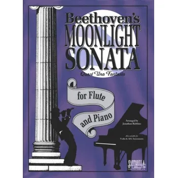 Ludwig van Beethoven: Moonlight Sonata (noty na příčnou flétnu, klavír)