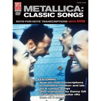 Metallica: Classic Songs For Guitar (noty, tabulatury na kytaru) (+DVD)
