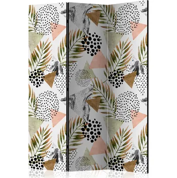 Paraván Paraván - Tropická geometrie Velikost: 135x172 cm, Provedení: Jednostranný