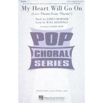 James Horner: My Heart Will Go On (Love Theme From Titanic) - SATB (noty pro sborový zpěv) - SADA 5 ks