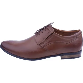 Pánské polobotky OBUV JANA ČR Pánské kožené polobotky 1036 hnědé Velikost: 40