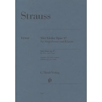 Richard Strauss: Four Songs Op. 27 - Low Voice (noty na zpěv, klavír)
