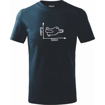 Chlapecké tričko Duck Rabbit - Tričko dětské bavlněné - 134 cm/8 let ( Námořní modrá (velmi tmavá - téměř černá) )