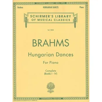 Johannes Brahms: Hungarian Dances (noty na klavír)