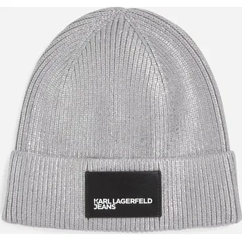 Klobouk ČEPICE KARL LAGERFELD JEANS KLJ COATED BEANIE STEEL
