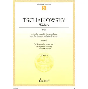 P.I. Čajkovskij: Waltz op. 48 (noty na klavír)