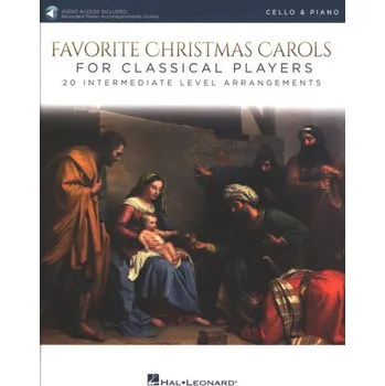 Favorite Christmas Carols for Classical Players (noty na violoncello, klavír) (+audio)