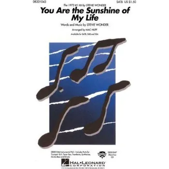 Stevie Wonder: You Are the Sunshine of My Life (noty na sborový zpěv SATB) - SADA 5 ks