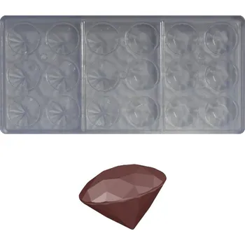 Forma na pečení Forma na pralinky (diamant dvojitý 12g) 3x6 tvarů/forma