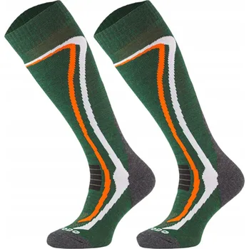 Pánské ponožky TEPLÉ Lyžařské ponožky 50% MERINO VLNA sk2 zelené 39-42