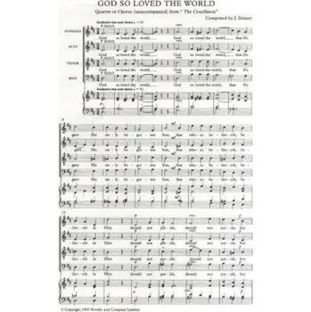 John Stainer: God So Loved The World (New Edition) (noty na sborový zpěv SATB) - SADA 5 ks