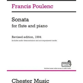 Francis Poulenc: Sonata For Flute And Piano (noty na příčnou flétnu, klavír) (+audio)
