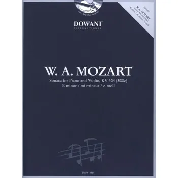 W.A. Mozart: Sonata in E moll KV 304 (noty na housle, klavír) (+audio)