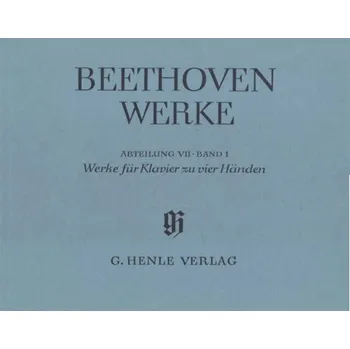 Ludwig van Beethoven: Works For Piano Four-hands, series VII Volume 1 (noty na čtyřruční klavír)