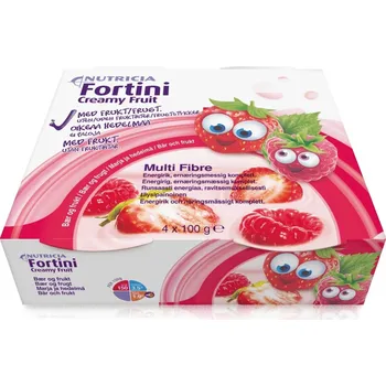 Speciální výživa Nutricia Fortini Creamy Fruit Multi Fibre červené ovoce 4x 100 g