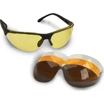 Lovecké naslouchátko Sportovní brýle Walkers se čtyřmi páry výměnných skel (Rozjasňovací žluté a oranžové, kouřové a čiré)