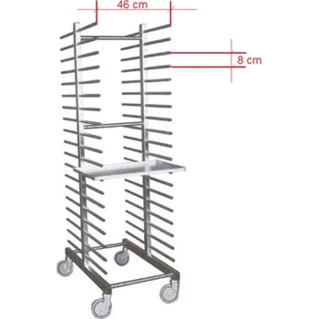 Vozík trnový na 40 plechů (oboustranný) 51x75cm, v.170cm