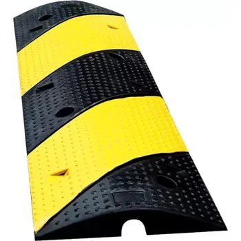 kabelová chránička Černo-žlutý gumový kabelový most - délka 100 cm, šířka 30 cm, výška 5 cm