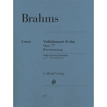 Johannes Brahms: Violin Concerto In D Major Op.77 (noty na housle, klavír)