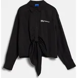 KOŠILE KARL LAGERFELD JEANS KLJ WOVEN WRAP SHIRT BLACK