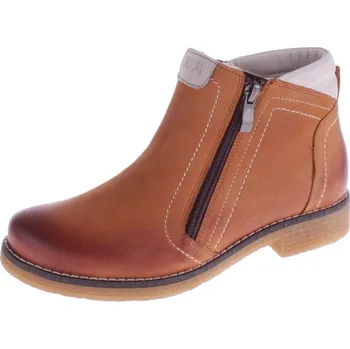 Dámská zimní obuv OBUV JANA ČR Boty JANA 318 světle hnědé dámské kožené zimní kotníkové Velikost: 37